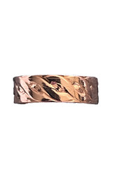 Copper Ring CHAIN Pattern Open Backed Adjustable size 9 TO 10 1/2 #CR-258