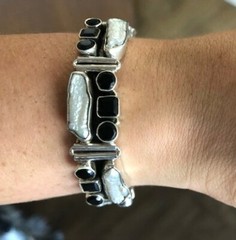 Onyx and Mother of Pearl Bracelet