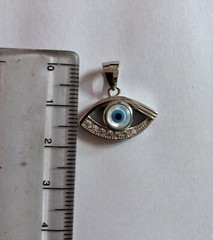 925 Silver Evil Eye Protection Pendant Amulet Nazariya Mother of Pearl Jewelry10
