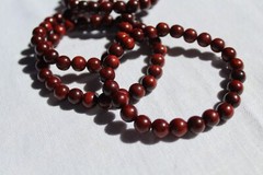 Handmade Stretch Bracelet – 8mm Red/Blood Sandalwood – Protection – Select Size