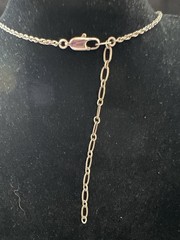 Ayala Bar Handcrafted Bead Charm Textile Fabric Silver Tone Necklace 15”+ Extend