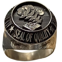 Service Employee Award America Termite Pest Control Diamond 925 Silver Ring9.75