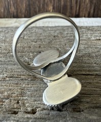 Sterling Silver Native Style SW Genuine No. 8/Mine 8 Turquoise 3 Stone Ring