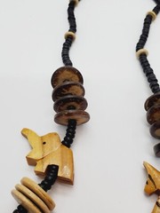 Vintage Estate Find Old Tribal Necklace Very Cool(21)