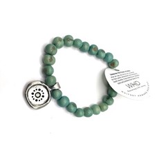 Açaí Seeds Of Life Bracelet With Wax Seal And Teal Beads Whitney Howard Designs