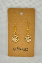 Handmade woman dangle Earrings Sunburst Charms Gift Black Friday Hypoallergenic
