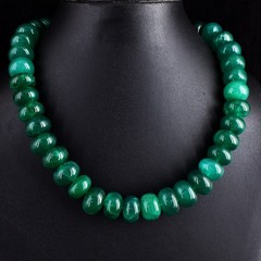 Awesome Green Emerald 1022.00 Cts Wonderful Beaded Necklace Jewelery RK 26 E738