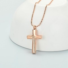 Cross Ashes Cremation Jewelry Stainless Steel Urn Ashes Necklace for Women Men