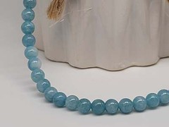 Handmade Blue Chalcedony Choker necklace 16 CM Genuine Crystals