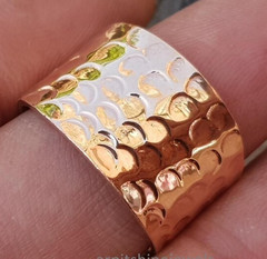 Hammered Solid Copper Ring – Minimalist Band Jewelry