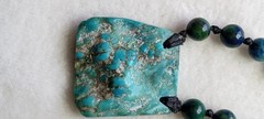 Turquoise genuine from Arizona, Azurite beads, Adjustable and Hand Braided.