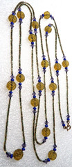 VINTAGE GORGEOUS CZECH SEED and ART GLASS SUPPER LONG NECKLACE ~ 47.5″ LONG