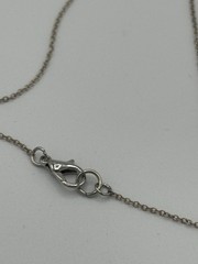Natural Crystal Chip Bar Necklace Silver Tone Raw Gemstone Boho Dainty 22” -1315
