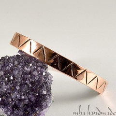 WOMEN’S VINTAGE COPPER CUFF ANCIENT GREEK BRACELET MBA HANDMADE