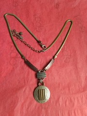 Marjorie BAER SF Multi Metal Necklace, Hammered Textured, Adjustable, Pre-owned