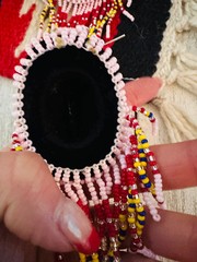 Handcrafted Beaded Cowboy Hat Dangle Earrings