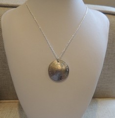 French Polynesian coin necklace 20 Francs 2002 domed