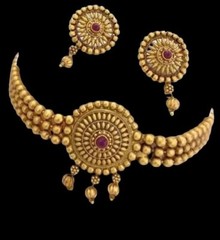 Gold Plated Pakistani Indian Designer Necklace Choker Bollywood Jewelry Set New