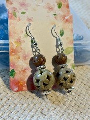 Woman’s Hand Crafted Earrings By Earth Dreams Sterling Silver 1 1/4 Inch