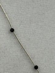 18 in Faceted Black Spinel Liquid Silver Necklace