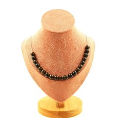 Necklace 20 Bronzie Pearls 8 Mm. Stainless Steel Chain Women’s Necklace, Men