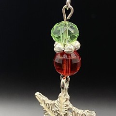 Handmade Earrings Snowflake Christmas Holiday 2.5″ Total Long