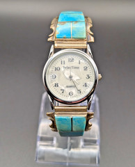 925 Sterling & Kingman Turquoise Men’s Watch (Steve Francisco – Navajo)
