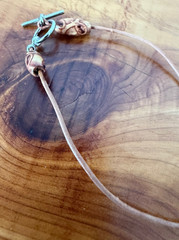 Wood Pendant Beaded Boho/Tribal Necklace