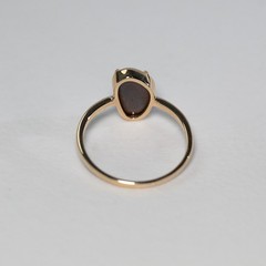 Beauty of Swirls- Australian Black Opal Diamond Engagement Wedding Ring 18K Gold