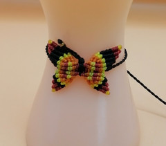 Multicolor Butterfly Woven Anklet Meacramé
