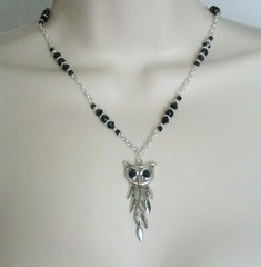 Owl Gothic Victorian Art Deco Renaissance Medieval Halloween Goth Necklace