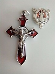 Catholic Custom Made Rosary Gold Silver Tone Crucifix Red Purple Blue Glass