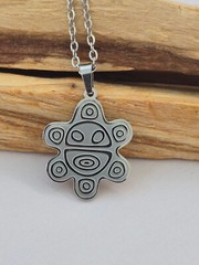 Taino Sun Puerto Rico Symbol Necklace Unisex Stainless Steel Neckalace
