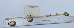 New SILVER FOREST SET Handcrafted Surgical Steel Dangle Hook Earrings & Necklace