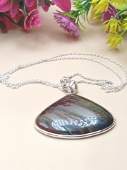 Handmade Iron Tiger Eye Pendant 925 Sterling Silver Jewelry for Men & Women