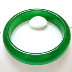 Certified Grade A Green Burma Natural 60mm Jade jadeite Bangle Bracelet