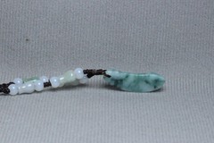 Cert’d Natural Green A Jadeite jade Hand-Carved Green beans Pendant