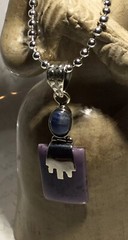 Handmade 925 Sterling Silver Tiffany Jasper & Labradorite Pendant Necklace 10.8g