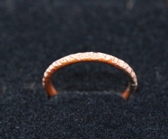 Copper Ring Stackable Hammered Rings Band Size 7 Promise Ring thin 2mm