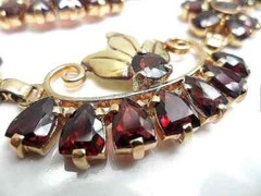 ANTIQUE 14K MALAYA GARNET Necklace/Bracelet 68.5 Cts;84.7gr/Appraisal 13,880.USD