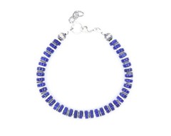 Men’s 6mm Lapis Lazuli Sterling Silver Bracelet | AAAAA+ Grade | Sleek Modern