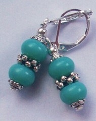 double JADE Beach Colors earrings handcrafted SP CHOOSE XX