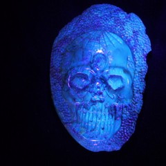 Mexican Amber Calavera Carving Pendant