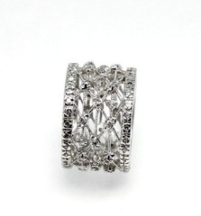 Women’s 925 Sterling Silver Cubic Zirconia Ring Band Size 7-8
