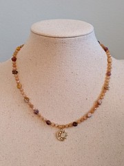 Ladies/Teen Gemstone Celestial Necklace, 16 Inches Long