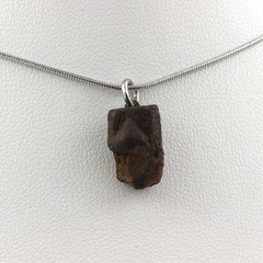 Raw Staurolite Necklace. 8.5 Ct. Kerzest, Coray, Finistère, France. Made In