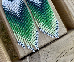 Handmade Seed Bead Fringe Earrings – Long Tassel Beaded Jewelry for Women