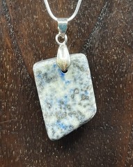 [7] High Grade Genuine Lapis Lazuli Stone Freeform Pendant Necklace CHOOSE CHAIN