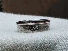 UTAH – Size 9 State Quarter Coin Ring