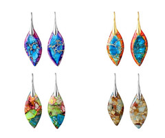 Handmade Polished Lightweight Stone Earrings
